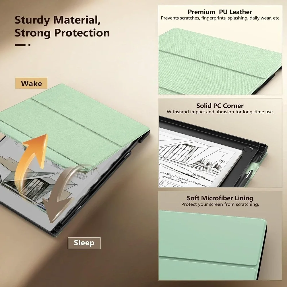 TiMOVO Stand Case for Remarkable Paper Pro 11.8 Inch Multi-Angle Foldable Green
